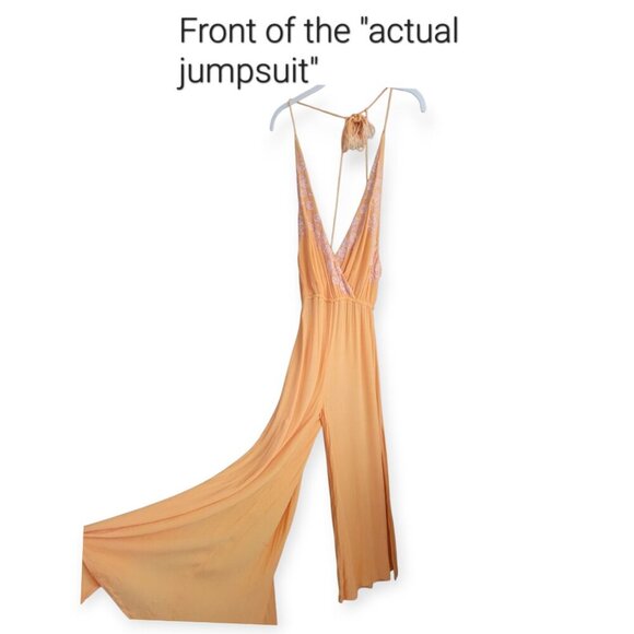 Free People size XS Marigold Embroidered Wide Leg Pantsuit - Picture 4 of 14
